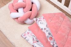 Дитячий постільний комплект Baby Veres Velour Powdery leaves (5 одиниць), бавовна-велюр